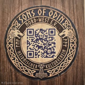 "Sons of Odin Nord-West e.V." – Exklusiver QR-Code-Kultur-Aufkleber