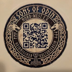 "Sons of Odin Nord-West e.V." – Exklusiver QR-Code-Kultur-Aufkleber Transparent