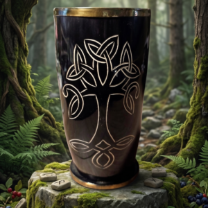 Gravierter Horn Becher 2